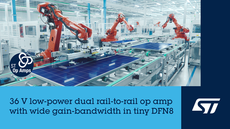 意法半導(dǎo)體推出高性能、高能效、節(jié)省空間的36V工業(yè)級(jí)和汽車(chē)級(jí)運(yùn)算放大器